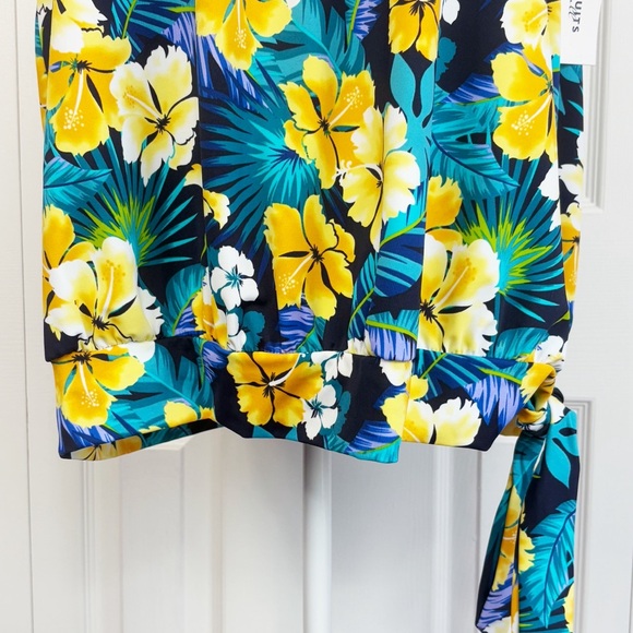 NWT Swimsuits for All Tropical Floral Print Tankini Swim Top 18 - Picture 7 of 16